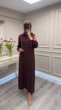 Wennora 1004 Bordo Taşlı Elbise