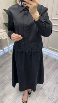 Wennora 1040 Siyah Dantel Detaylı Takım