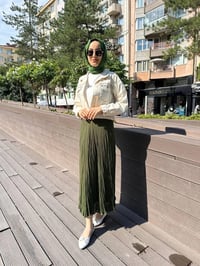 Yusuf Özdemir 24Y1504 Haki Bürümcük Etek