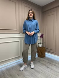 Yusuf Özdemir 25Y1465 Vizon Paçası Düğmeli Pantolon