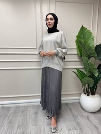Yusuf Özdemir 26Y1504 Gri Şifon Bürümcük Etek