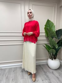 Yusuf Özdemir 26Y1504 Krem Şifon Bürümcük Etek