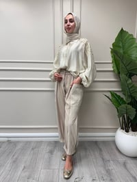 Yusuf Özdemir 26Y1557 Bej Yanı Detaylı Pantolon 