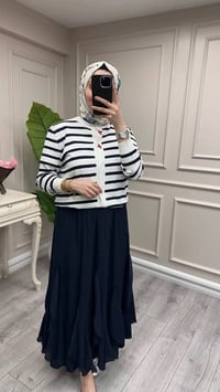 Yusuf Özdemir 26Y1631 Lacivert Fırfırlı Etek