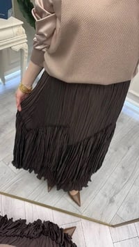 Yusuf Özdemir 26Y1634 Kahve Kat Kat Şifon Etek