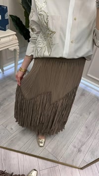 Yusuf Özdemir 26Y1634 Latte Kat Kat Şifon Etek