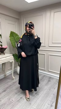 Yusuf Özdemir 26Y1647 Siyah Fermuar Detaylı Etek