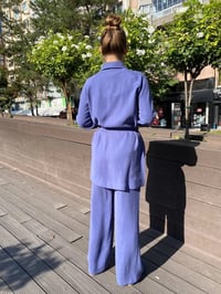 Zeynep Şule 16005 Koyu Mavi Kemerli İkili Takım