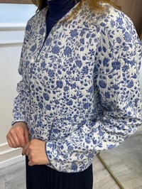 Zeynep Şule 3518001 Beyaz Desenli Kapitone Ceket