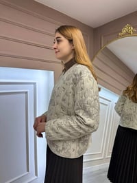 Zeynep Şule 3518001 Vizon Desenli Kapitone Ceket