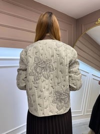 Zeynep Şule 3518001 Vizon Desenli Kapitone Ceket