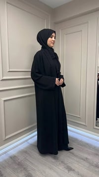Zigay 1002 Siyah Üçlü Abaya Takım