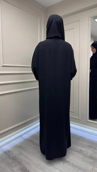 Zigay 1005 Siyah İç Elbiseli Abaya Takım