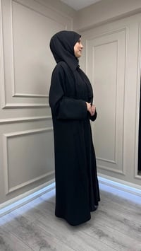 Zigay 1005 Siyah İç Elbiseli Abaya Takım