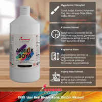 Akrilik Boya Seti 24 Renk 24x1000gr