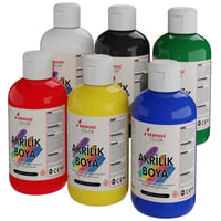 Ana Renkler Akrilik Boya 6'lı Set 6x250gr