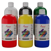 Ana Renkler Akrilik Boya 6'lı Set 6x500gr