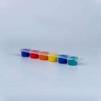 Ara Renkler Parmak ve Yüz Boyası Bağlantılı Palet 6x5ml