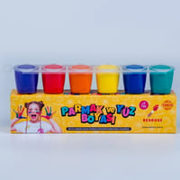 Ara Renkler Parmak ve Yüz Boyası Bağlantılı Palet 6x25ml