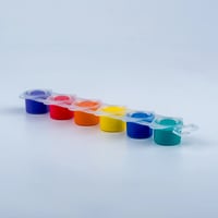 Ara Renkler Parmak ve Yüz Boyası Bağlantılı Palet 6x5ml