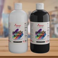 Beyaz-Siyah Akrilik Boya 2'li Set 2x500gr