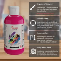 Fuşya Akrilik Boya 250gr