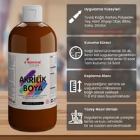 Kahverengi Akrilik Boya 500gr