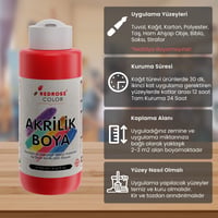 Kırmızı Akrilik Boya 120ml