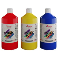 Kırmızı-Mavi-Sarı Akrilik Boya 3'lü Set 3x1000gr