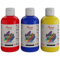 Kırmızı-Mavi-Sarı Akrilik Boya 3'lü Set 3x250gr