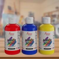 Kırmızı-Mavi-Sarı Akrilik Boya 3'lü Set 3x250gr