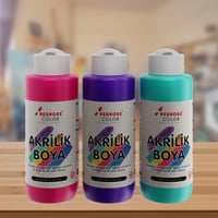 Mor-Fuşya-Turkuaz Akrilik Boya 3'lü Set 3x120ml