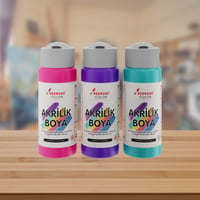 Mor-Fuşya-Turkuaz Akrilik Boya 3'lü Set 3x60ml