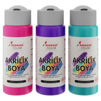 Mor-Fuşya-Turkuaz Akrilik Boya 3'lü Set 3x60ml