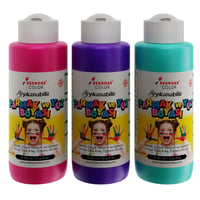 Mor-Fuşya-Turkuaz Parmak Boyası 3'lü Set 3x120ml