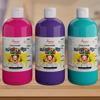Mor-Fuşya-Turkuaz Parmak Boyası 3'lü Set 3x500gr