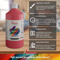 Pembe Akrilik Boya 1000gr