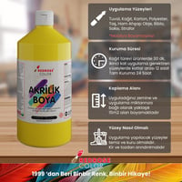 Sarı Akrilik Boya 1000gr