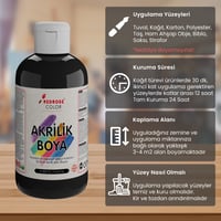 Siyah Akrilik Boya 250gr