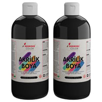 Siyah Akrilik Boya 2'li Set 2x500gr
