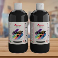 Siyah Akrilik Boya 2'li Set 2x500gr