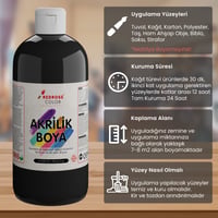 Siyah Akrilik Boya 500gr