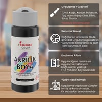 Siyah Akrilik Boya 60ml
