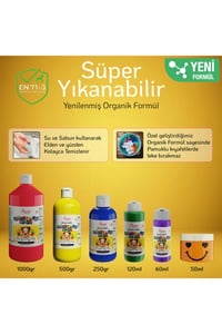 Süper Yıkanabilir Parmak Boyası 6x60gr