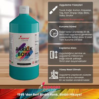 Tamamlayıcı Renkler Akrilik Boya 6'lı Set 6x1000gr