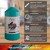 Turkuaz Akrilik Boya 1000gr