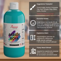 Turkuaz Akrilik Boya 500gr