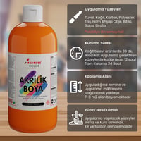 Turuncu Akrilik Boya 500gr
