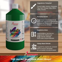 Yeşil Akrilik Boya 1000gr