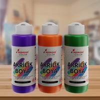 Yeşil-Mor-Turuncu Akrilik Boya 3'lü Set 3x120ml